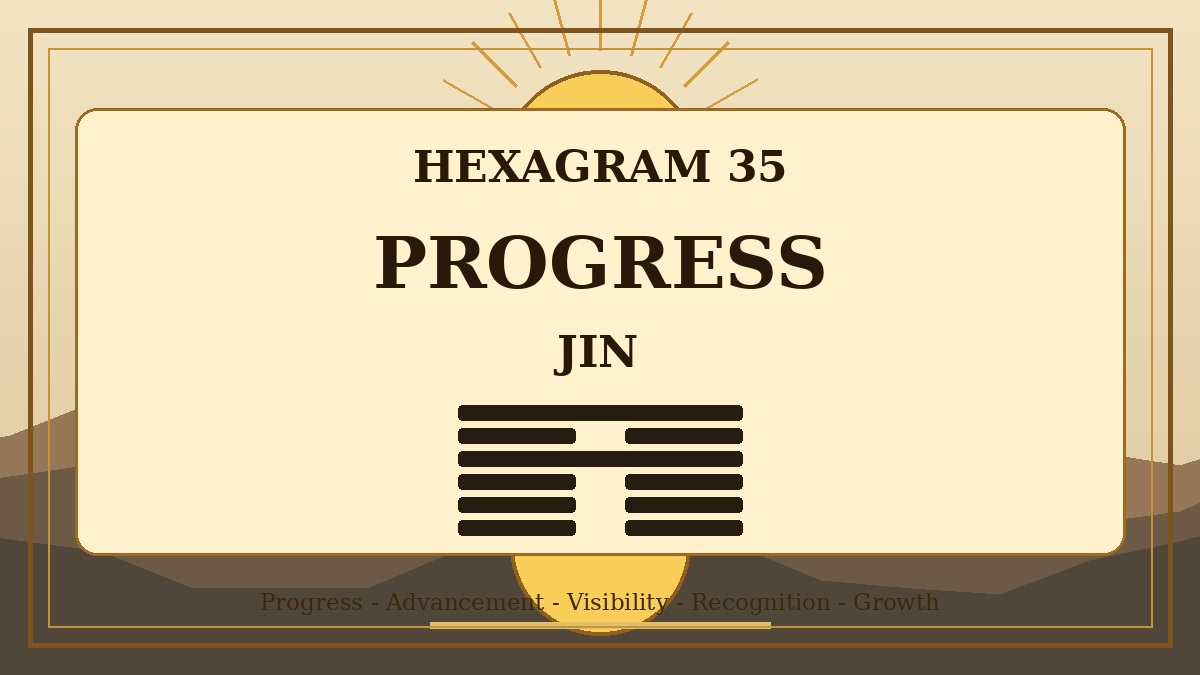 Hexagram 35 Progress Jin Meaning