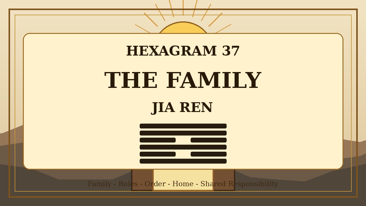 Hexagram 37 The Family Jia Ren Meaning