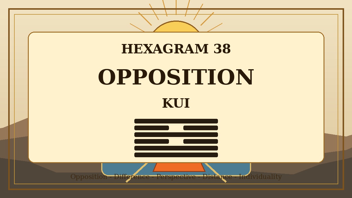 Hexagram 38 Opposition Kui Meaning