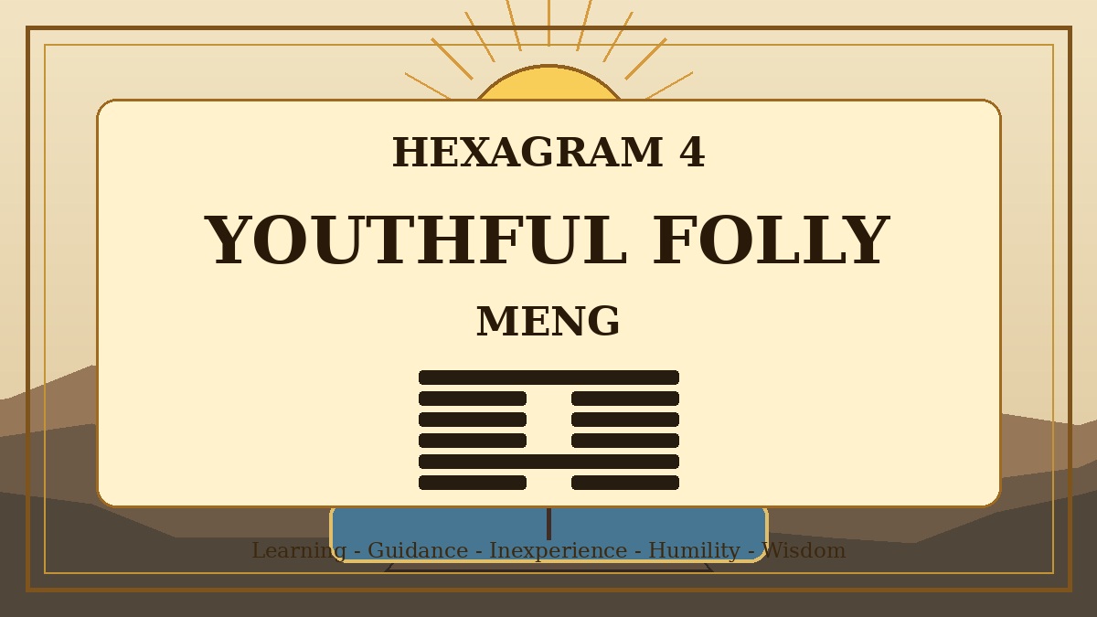 Hexagram 4 Youthful Folly Meng Meaning