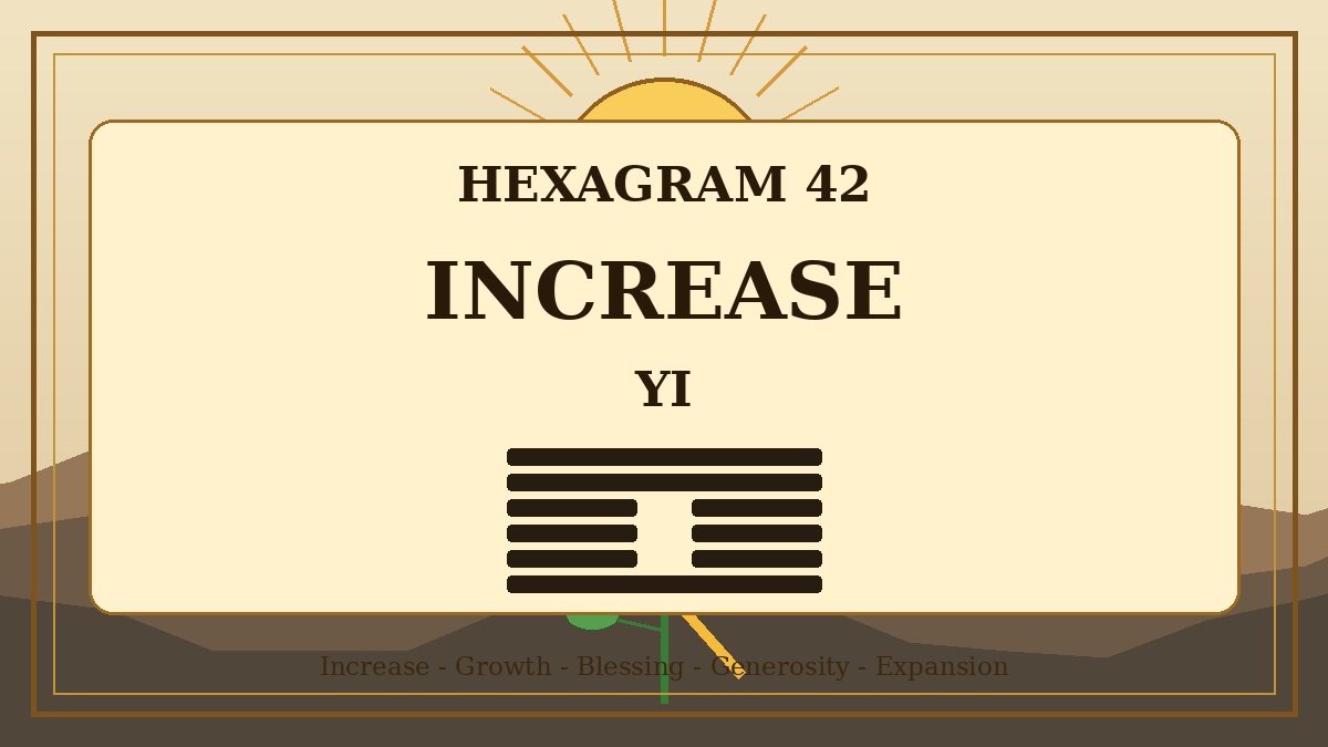 Hexagram 42 Increase Yi Meaning