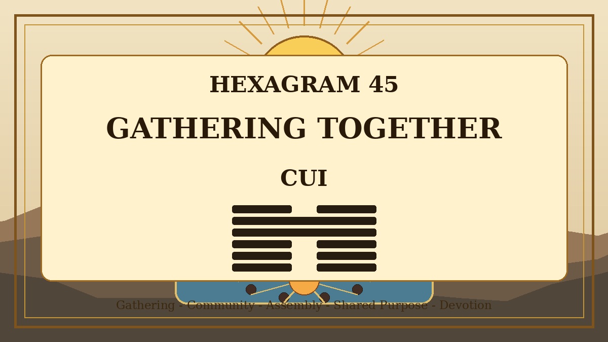 Hexagram 45 Gathering Together Cui Meaning