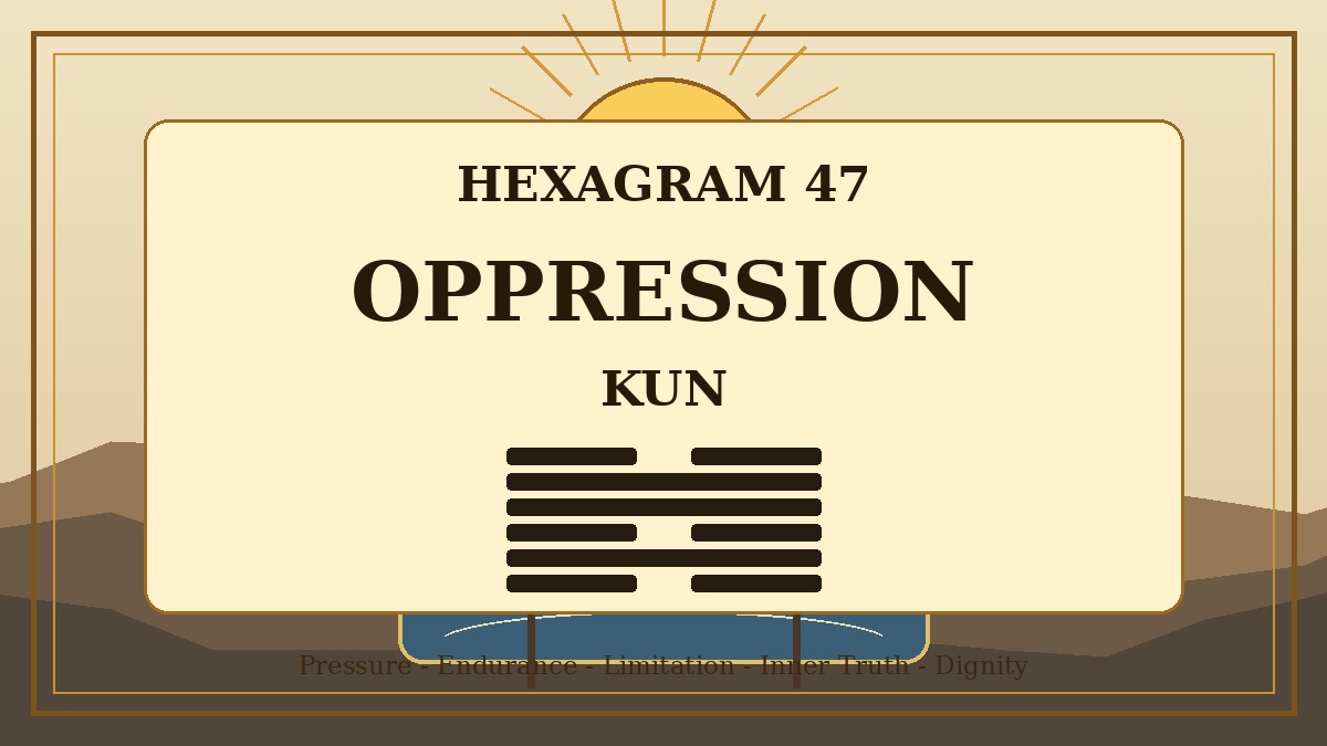 Hexagram 47 Oppression Kun Meaning