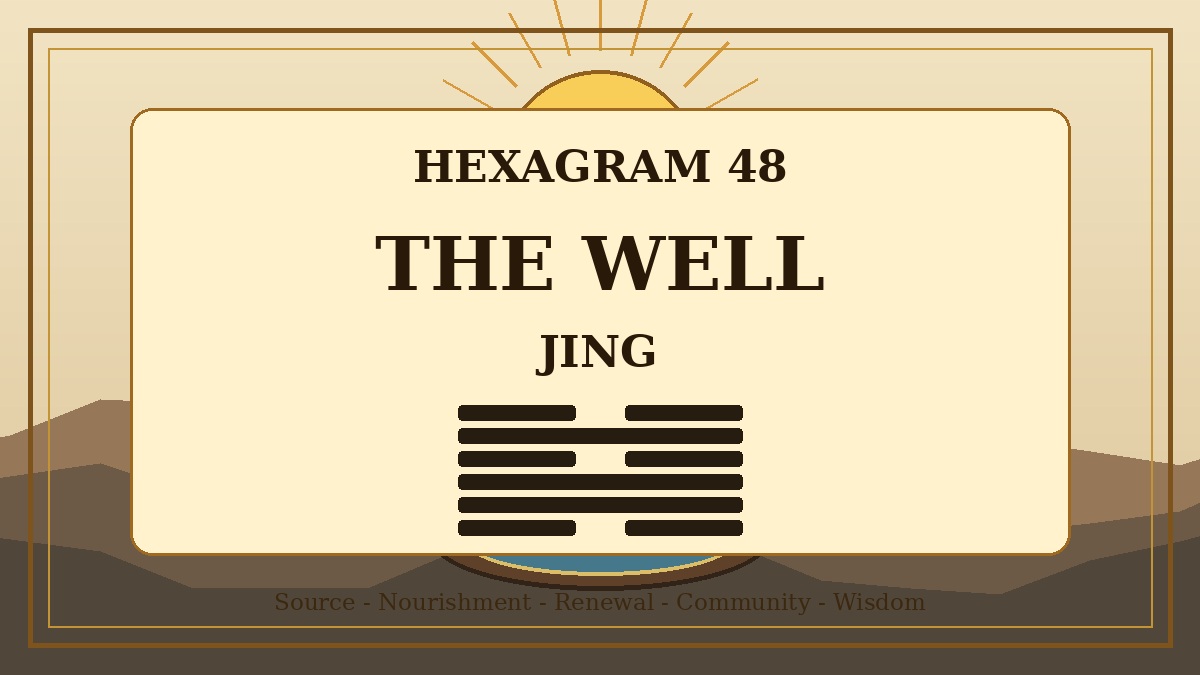 Hexagram 48 The Well Jing Meaning