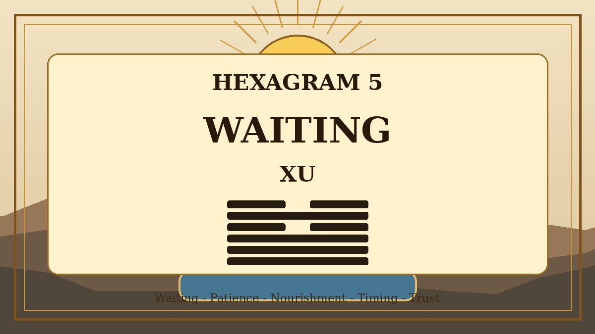 Hexagram 5 Waiting Xu Meaning