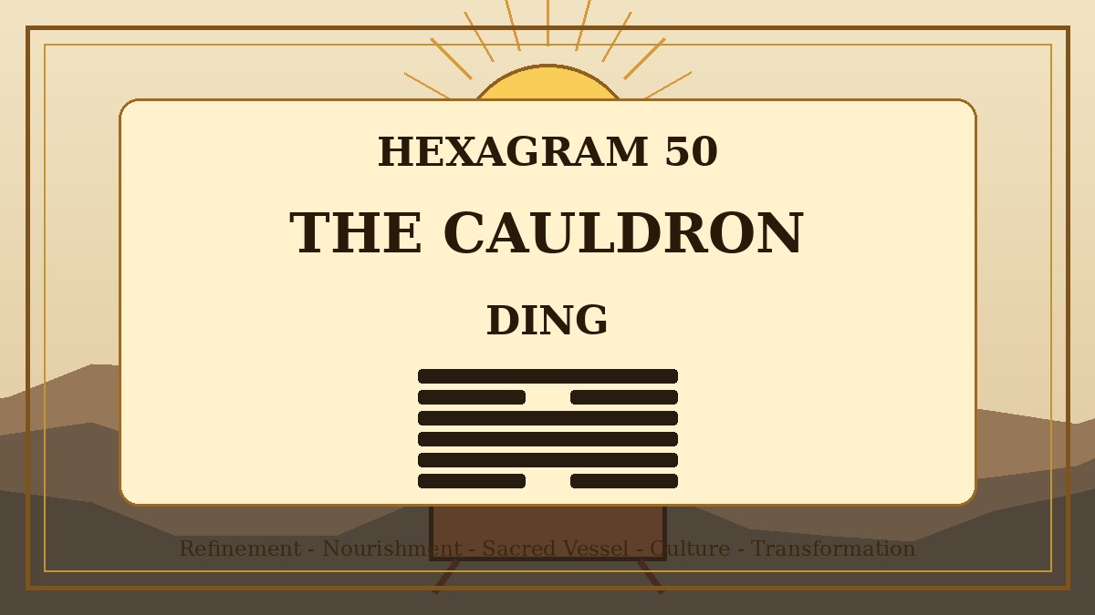 Hexagram 50 The Cauldron Ding Meaning