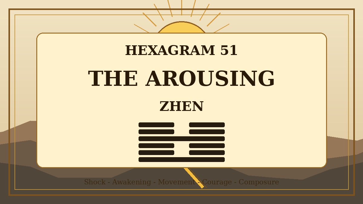 Hexagram 51 The Arousing Zhen Meaning