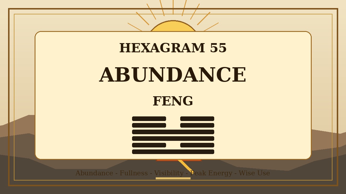 Hexagram 55 Abundance Feng Meaning