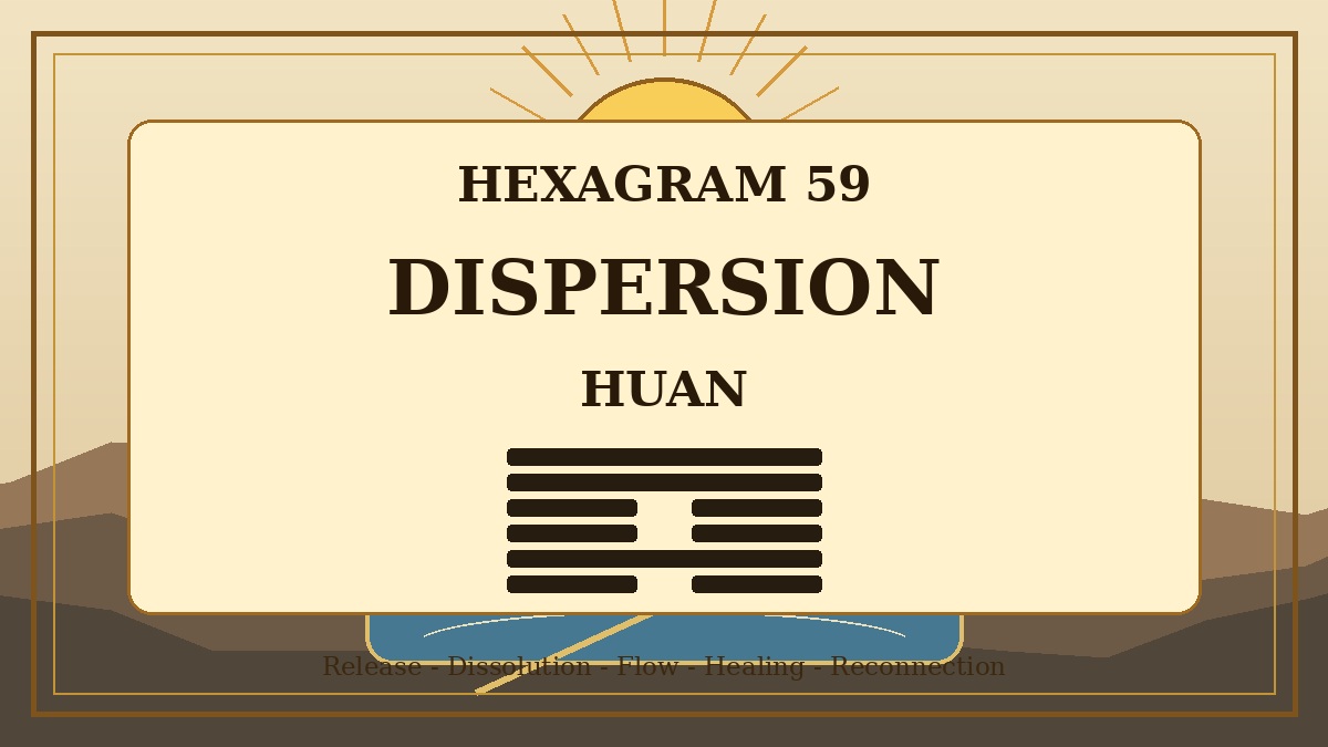 Hexagram 59 Dispersion Huan Meaning