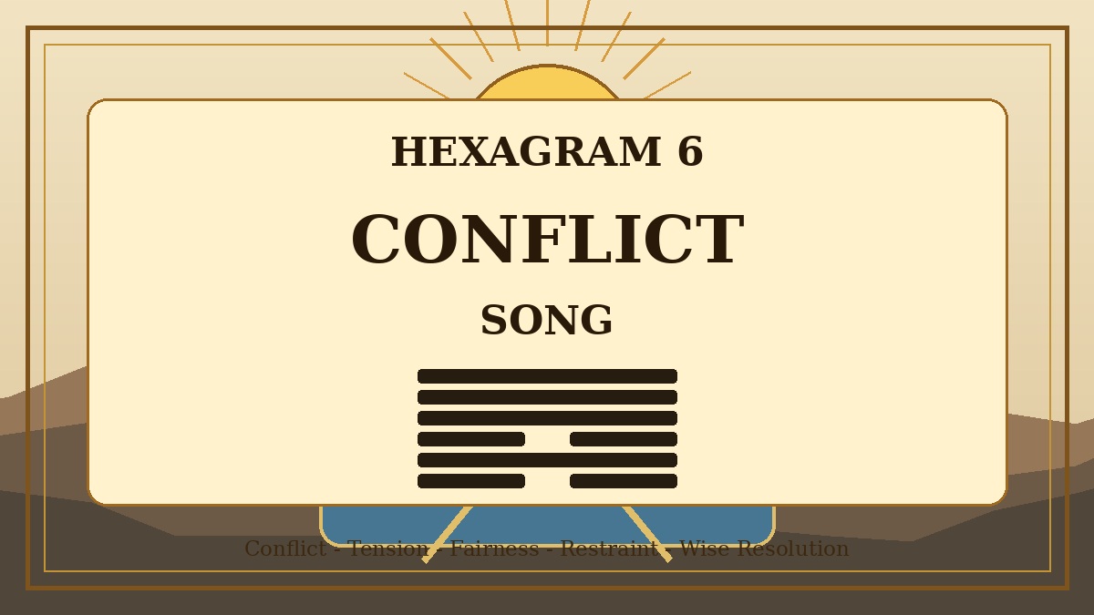 Hexagram 6 Conflict Song Meaning