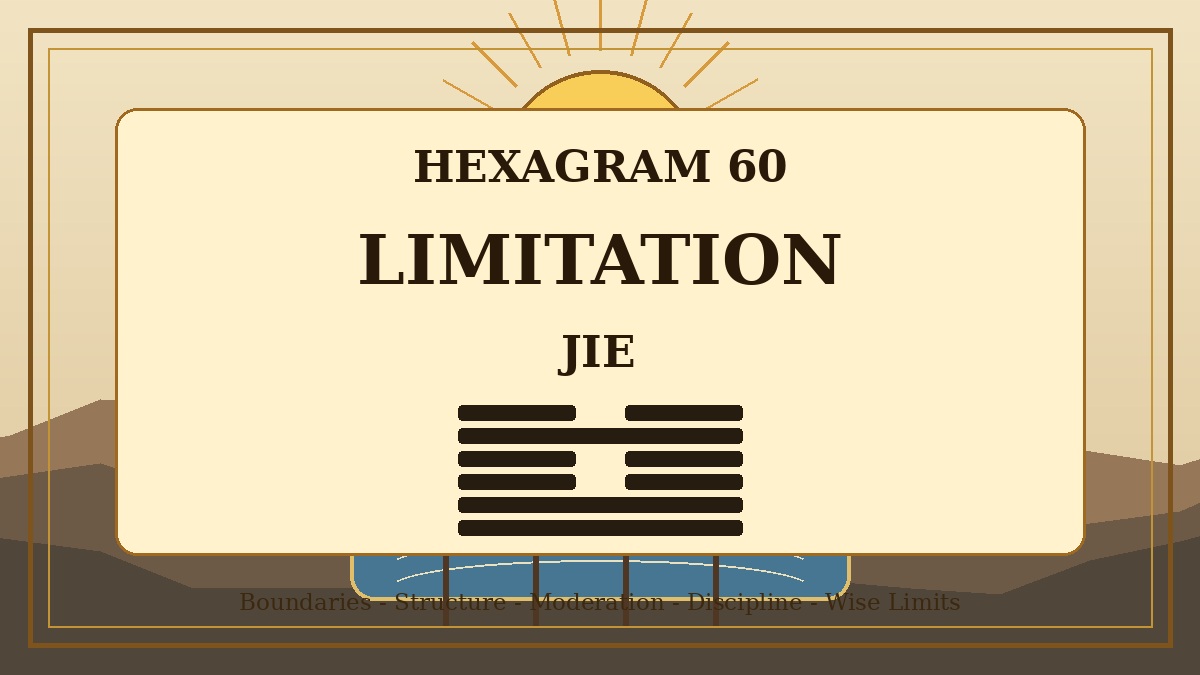 Hexagram 60 Limitation Jie Meaning