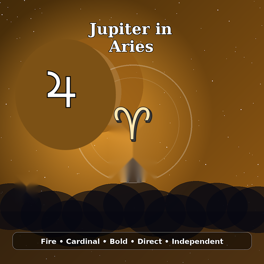 Jupiter in Aries astrology meaning image