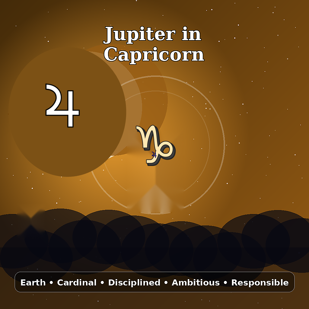 Jupiter in Capricorn astrology meaning image