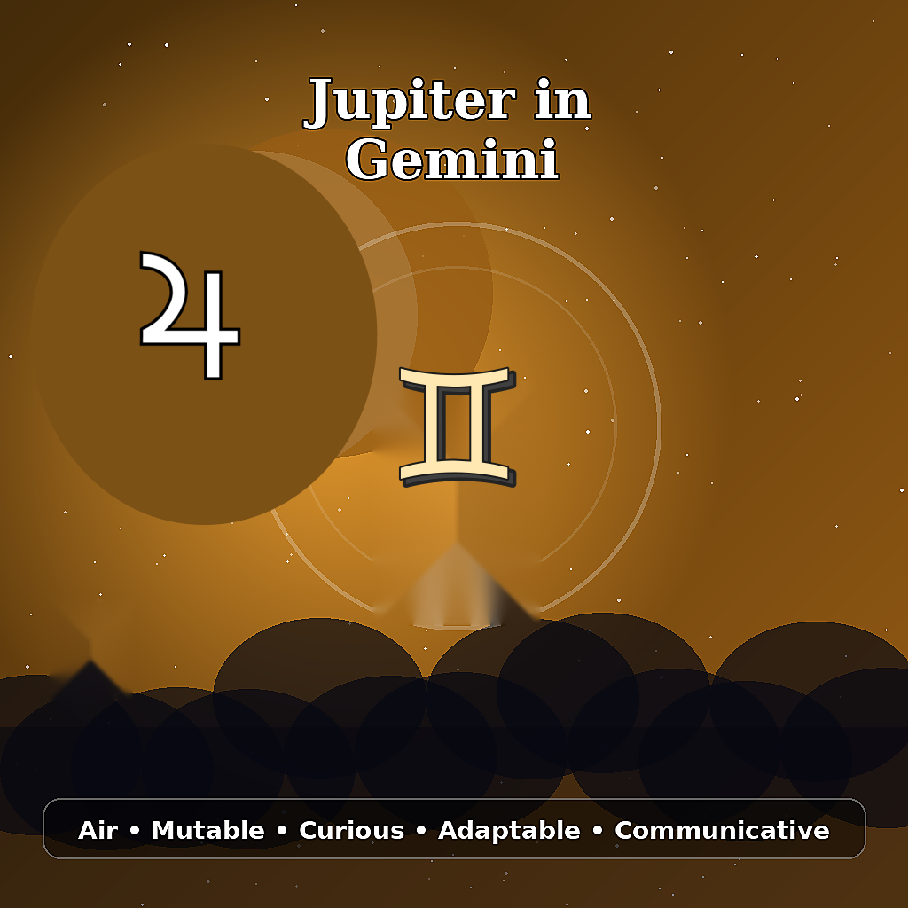 Jupiter in Gemini astrology meaning image