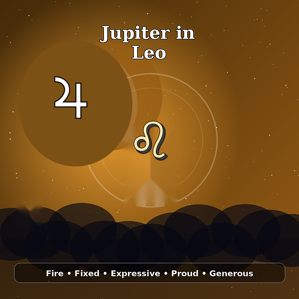 Jupiter in Leo astrology meaning image