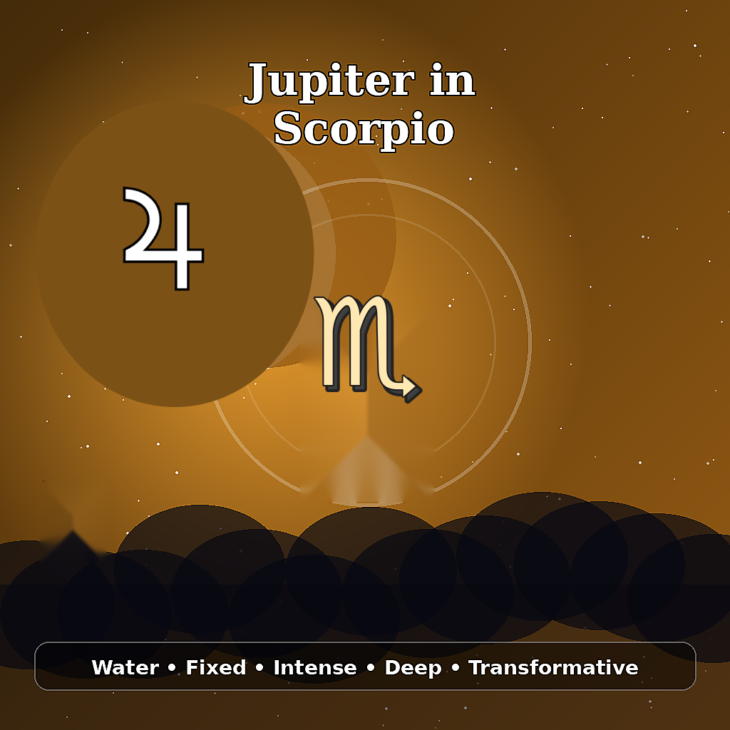 Jupiter in Scorpio astrology meaning image