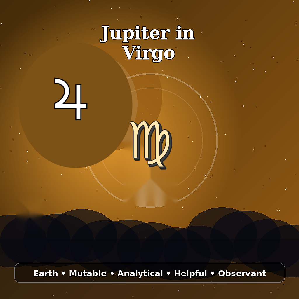 Jupiter in Virgo astrology meaning image