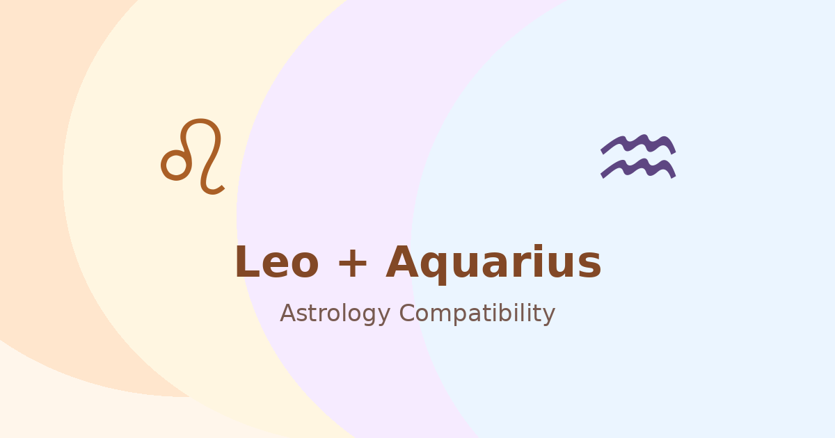 Leo and Aquarius Compatibility astrology compatibility image