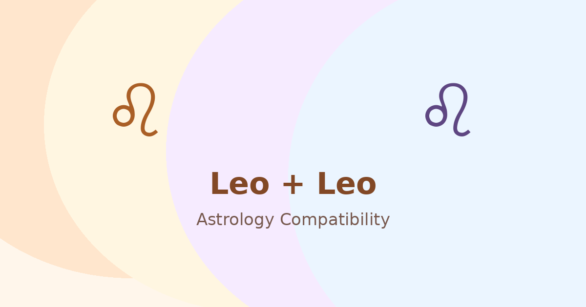 Leo and Leo Compatibility astrology compatibility image