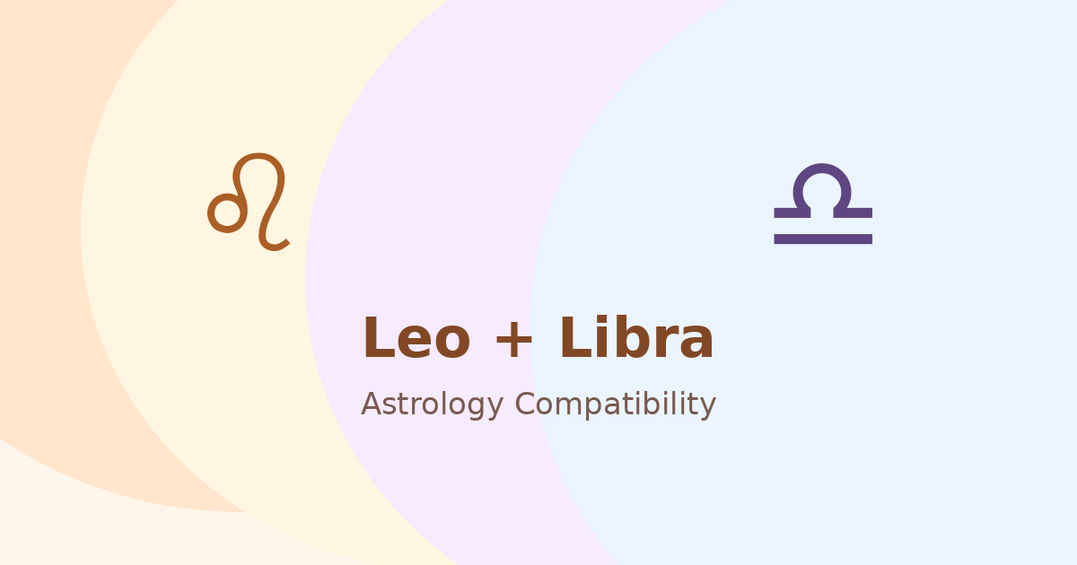 Leo and Libra Compatibility astrology compatibility image