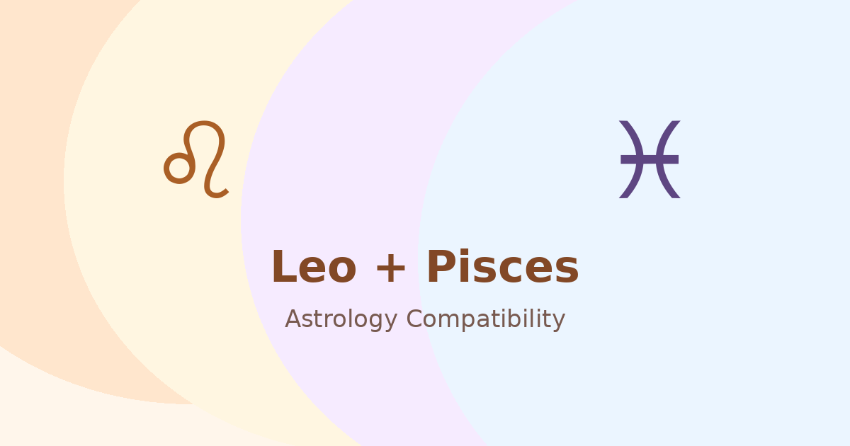 Leo and Pisces Compatibility astrology compatibility image