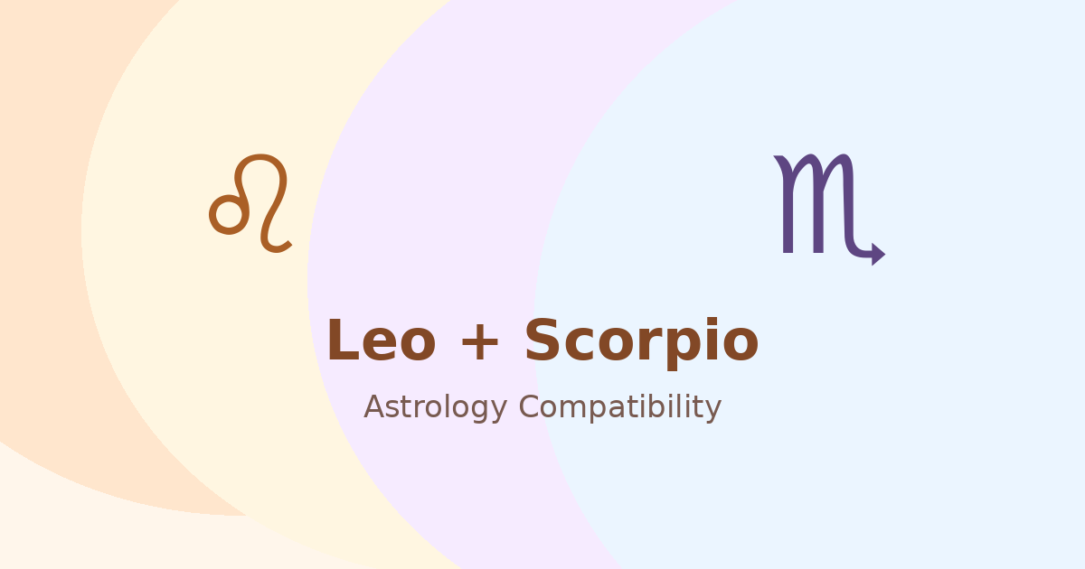Leo and Scorpio Compatibility astrology compatibility image