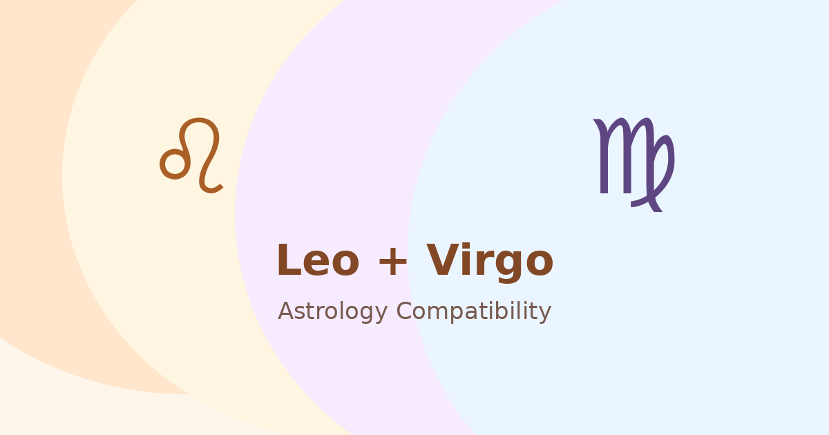 Leo and Virgo Compatibility astrology compatibility image