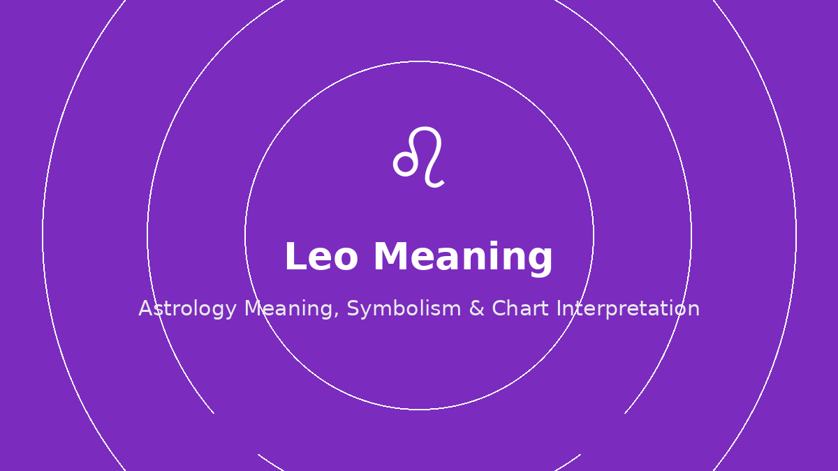 Leo zodiac sign meaning