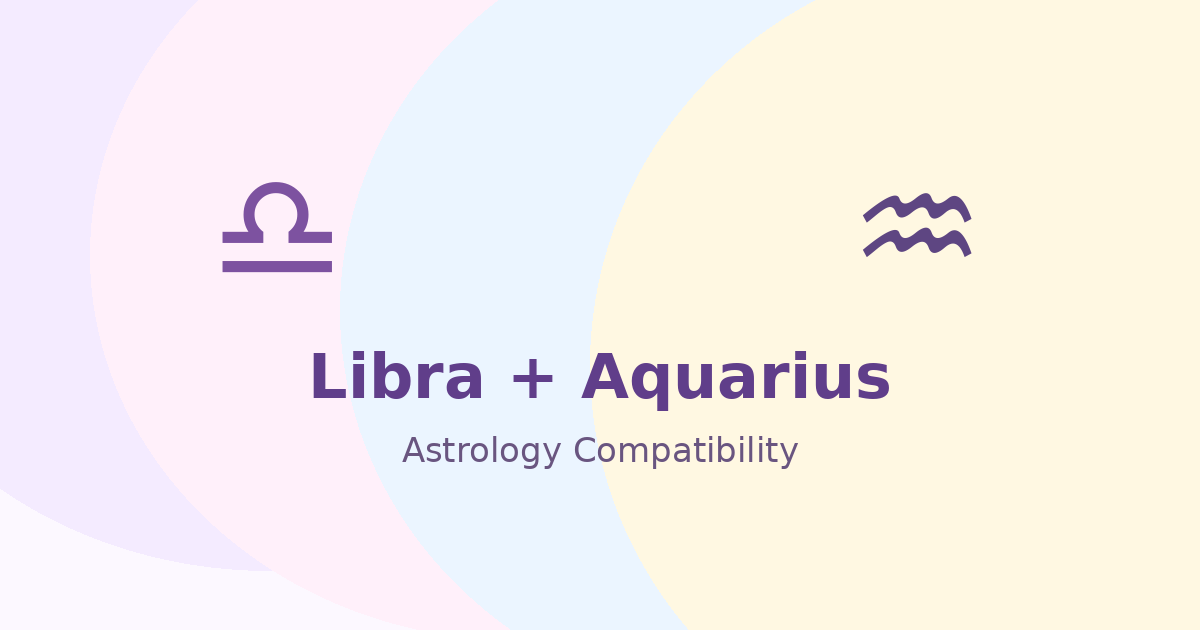 Libra and Aquarius Compatibility astrology compatibility image
