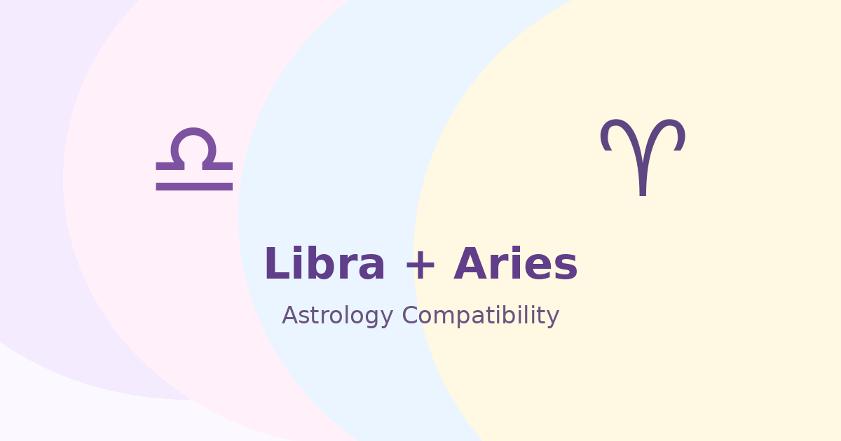 Libra and Aries Compatibility astrology compatibility image