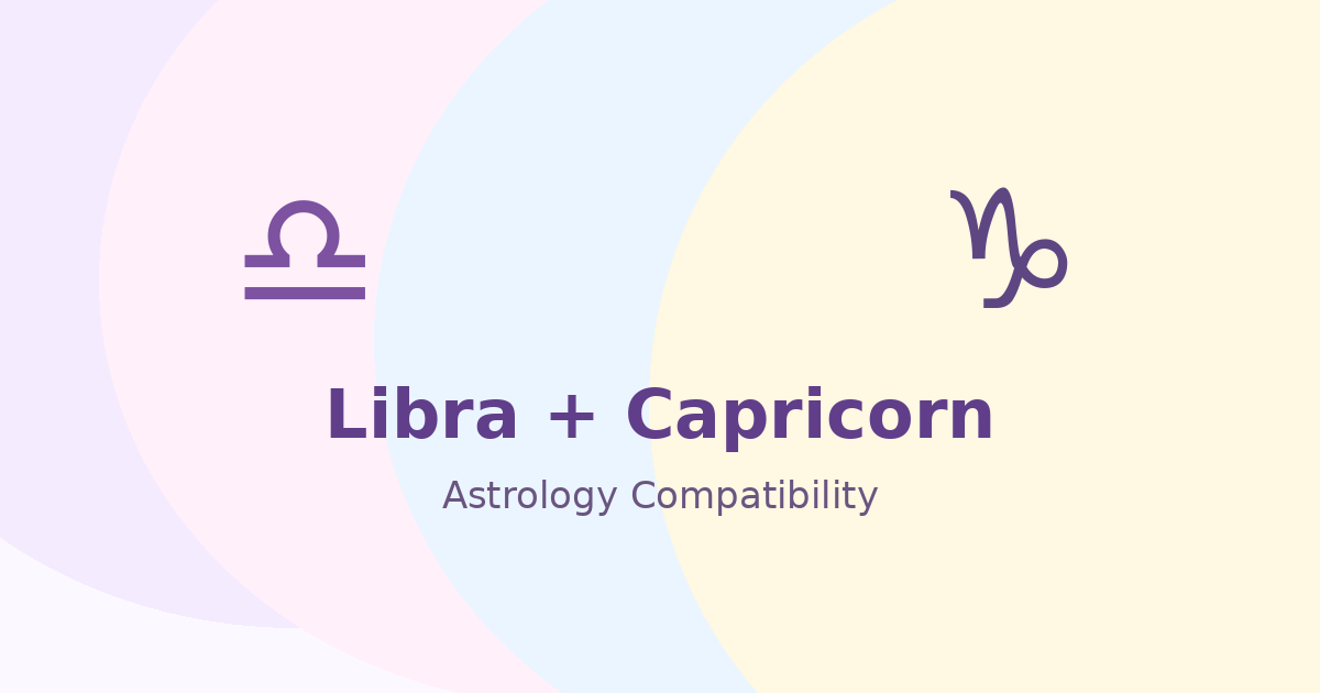 Libra and Capricorn Compatibility astrology compatibility image