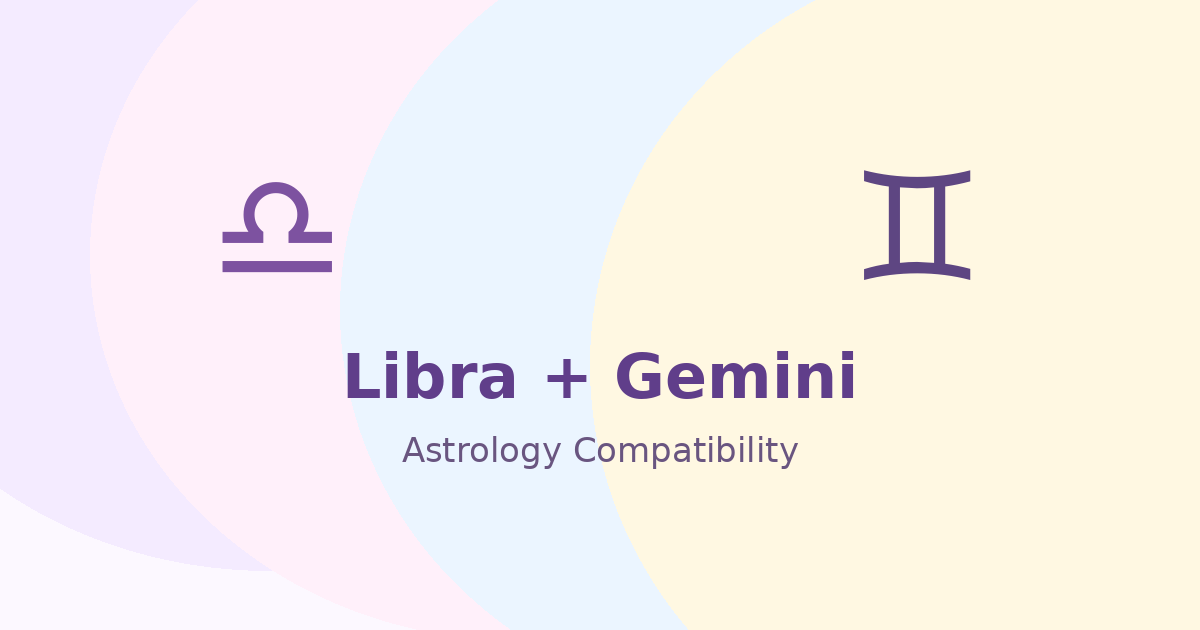 Libra and Gemini Compatibility astrology compatibility image