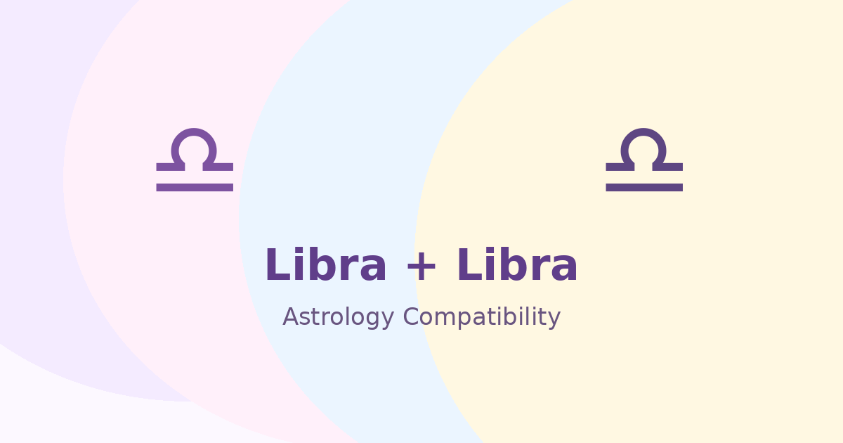 Libra and Libra Compatibility astrology compatibility image