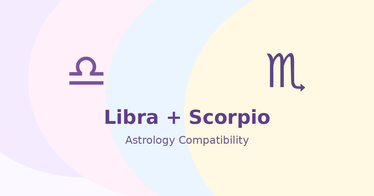 Libra and Scorpio Compatibility astrology compatibility image