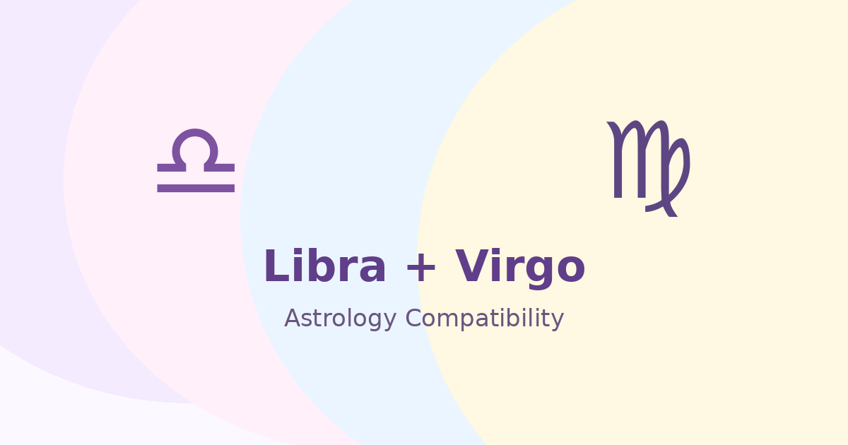 Libra and Virgo Compatibility astrology compatibility image