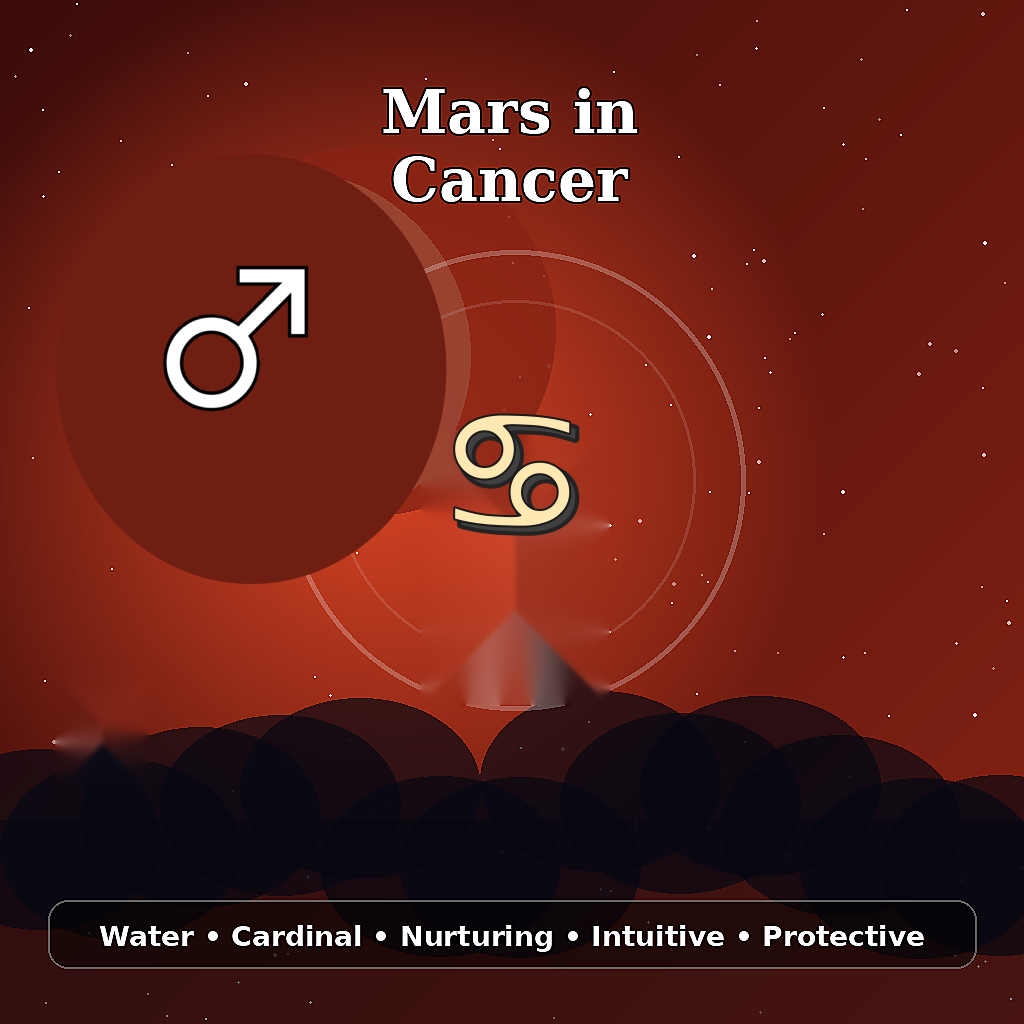 Mars in Cancer astrology meaning image