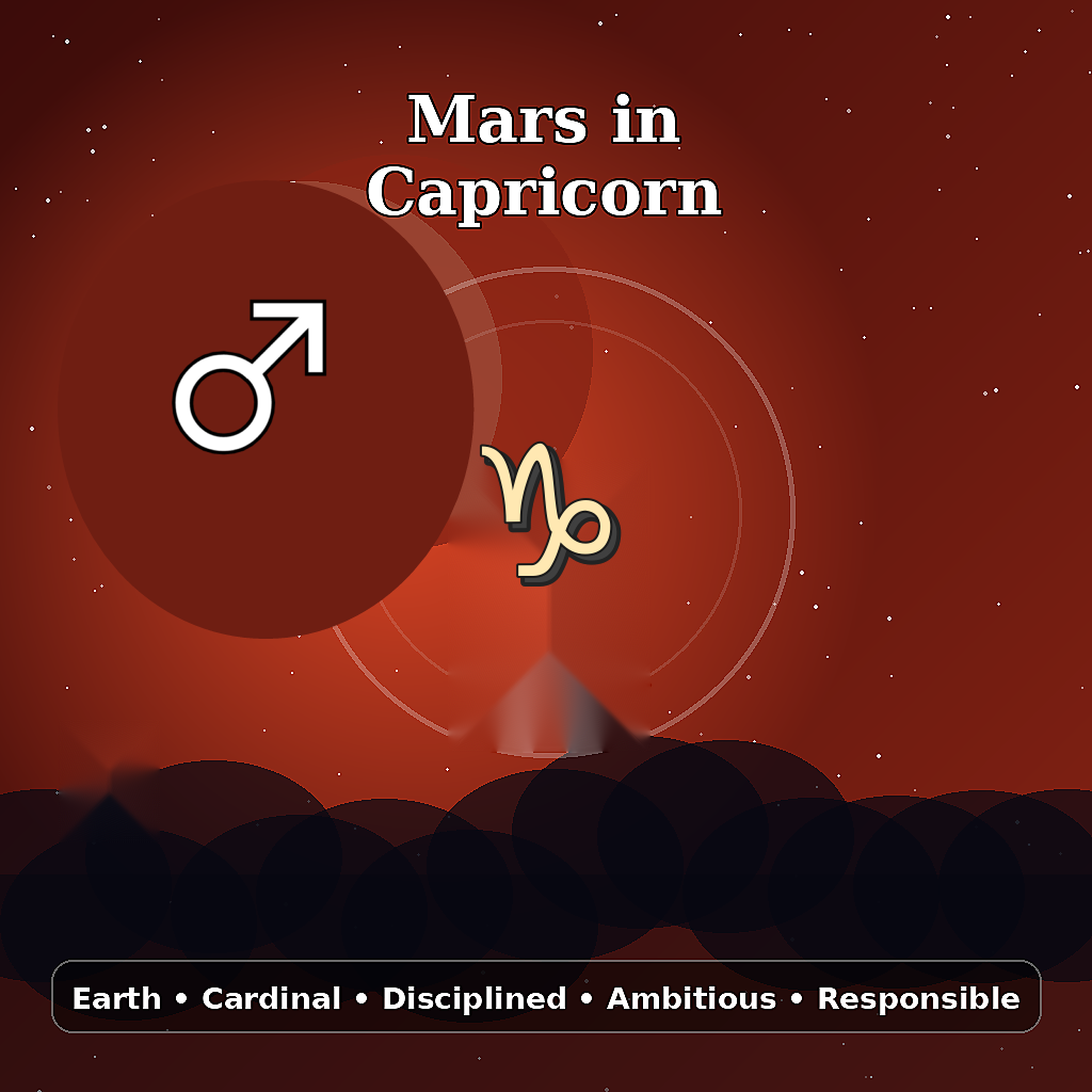 Mars in Capricorn astrology meaning image