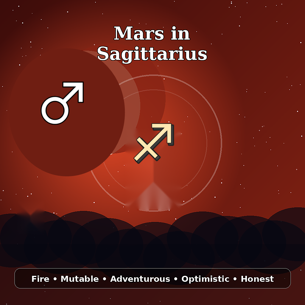 Mars in Sagittarius astrology meaning image