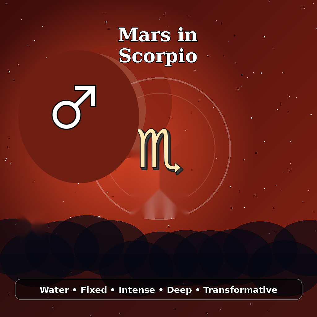 Mars in Scorpio astrology meaning image