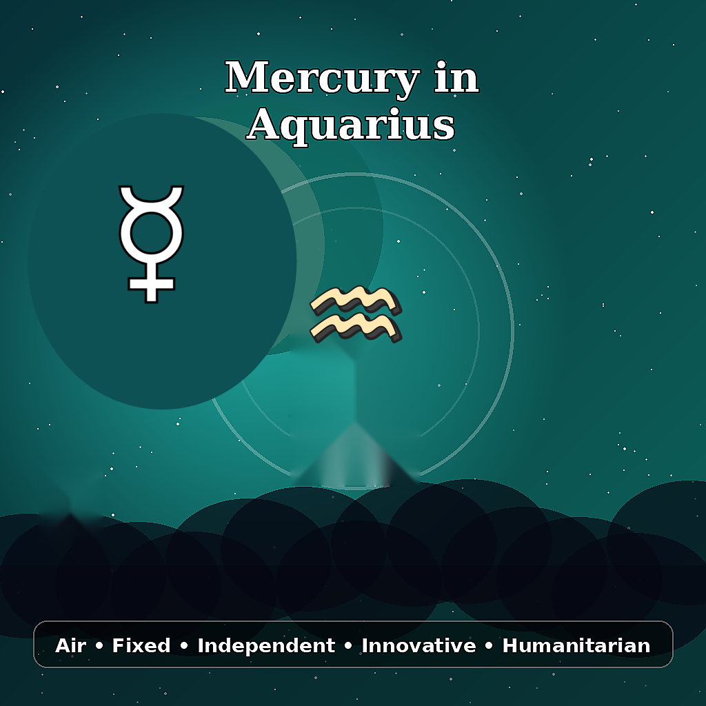 Mercury in Aquarius astrology meaning image