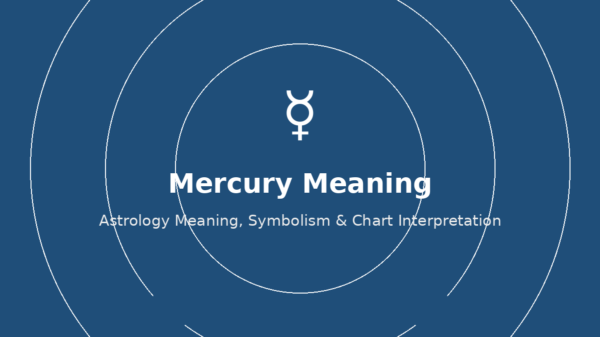 Mercury astrology meaning