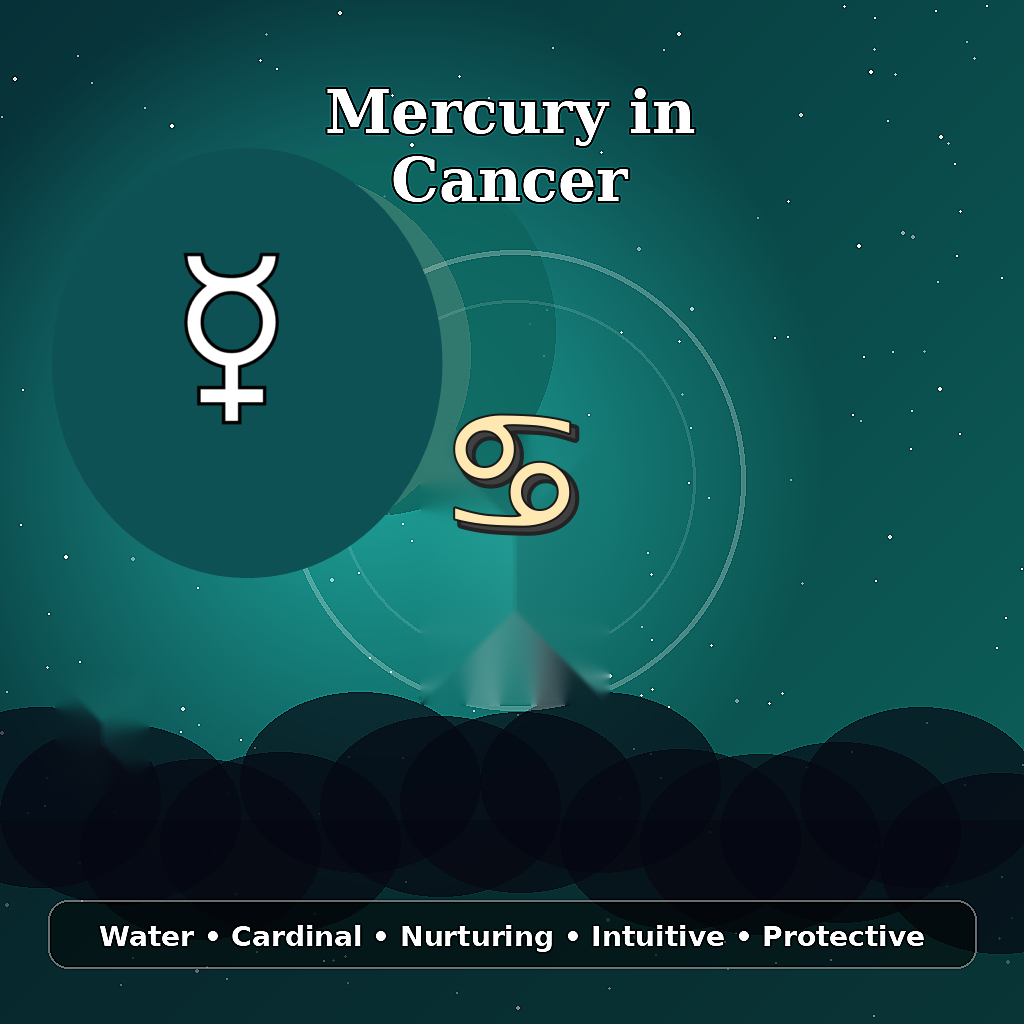 Mercury in Cancer astrology meaning image