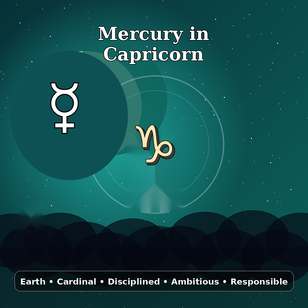 Mercury in Capricorn astrology meaning image