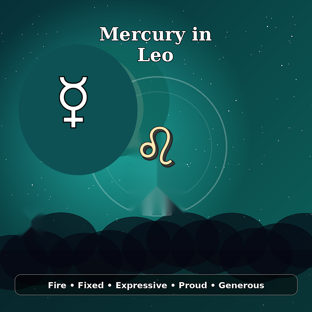 Mercury in Leo astrology meaning image