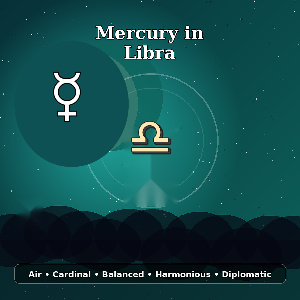 Mercury in Libra astrology meaning image