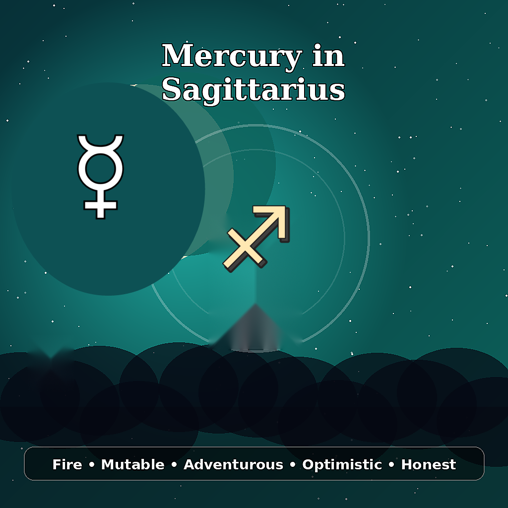 Mercury in Sagittarius astrology meaning image