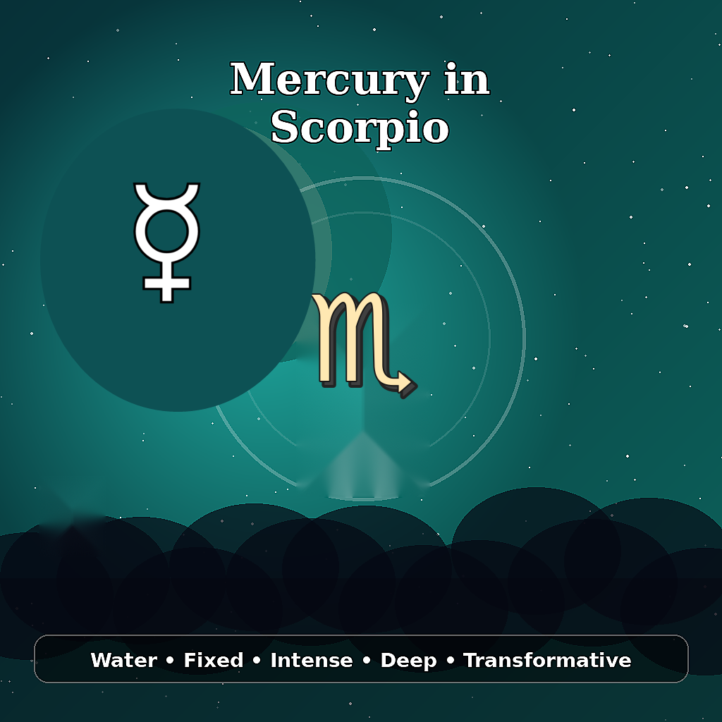 Mercury in Scorpio astrology meaning image