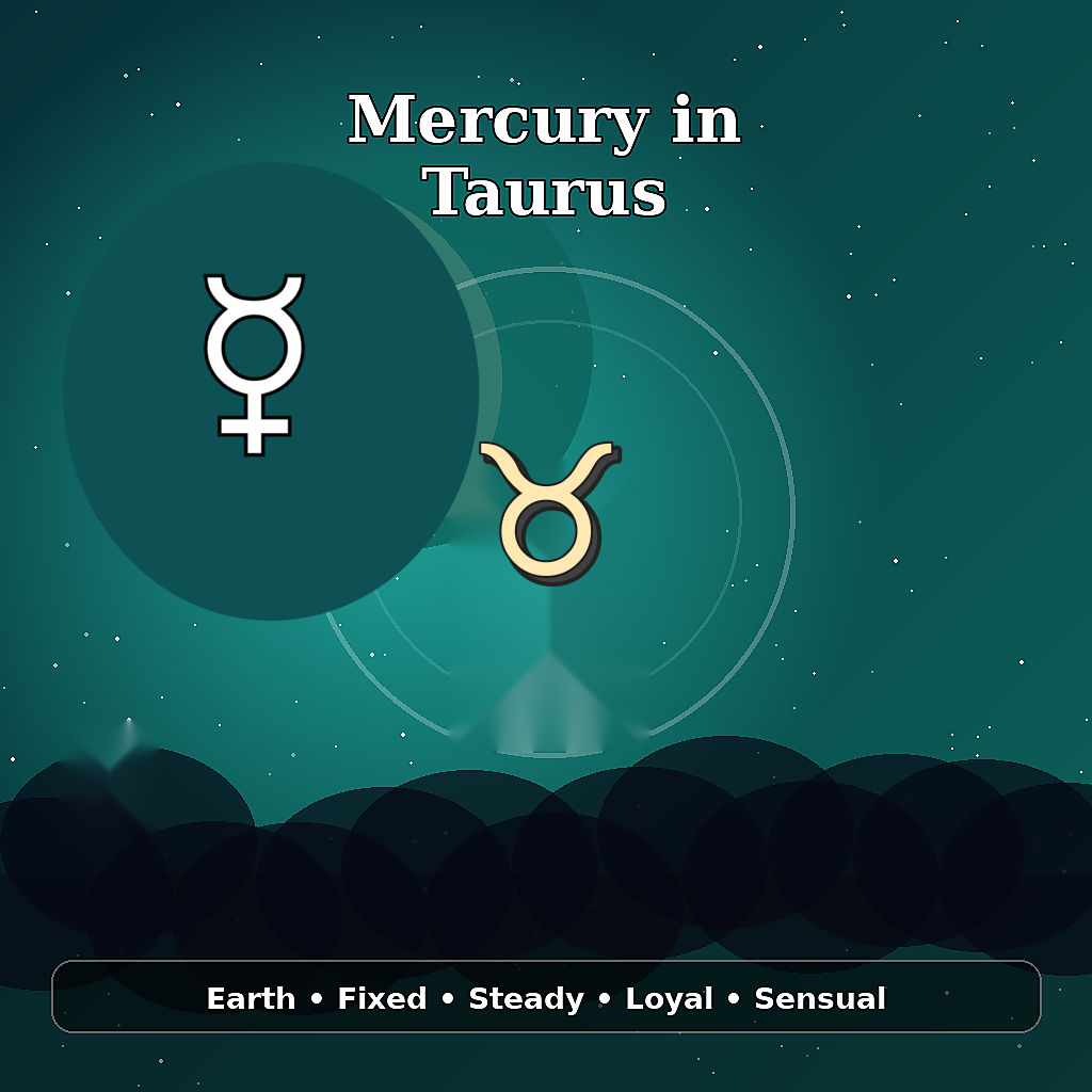 Mercury in Taurus astrology meaning image