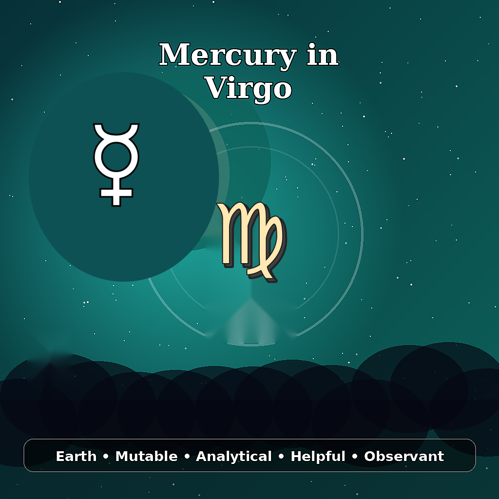 Mercury in Virgo astrology meaning image