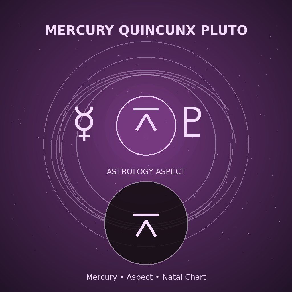 Mercury Quincunx Pluto